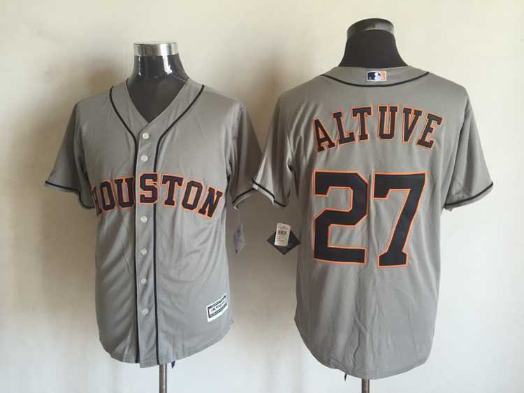 Majestic Houston Astros #27 Jose Altuve Gray MLB Stitched Jerseys,We sell and wholesale Majestic Houston Astros #27 Jose Altuve Gray MLB Stitched Jerseys on line form chian!