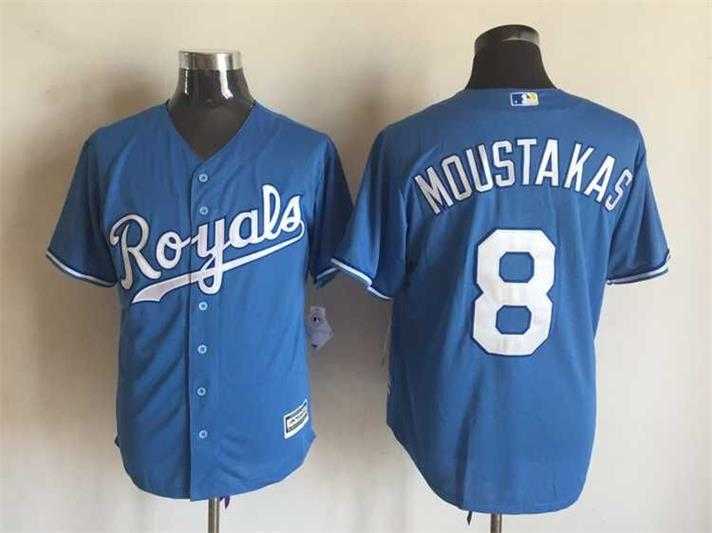 Majestic Kansas City Royals #8 Mike Moustakas Blue Stitched Jerseys,We sell and wholesale Majestic Kansas City Royals #8 Mike Moustakas Blue Stitched Jerseys on line form chian!