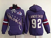 Womens Colorado Avalanche #92 Gabriel Landeskog Purple Stitched Hoodie,baseball caps,new era cap wholesale,wholesale hats
