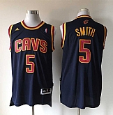 Cleveland Cavaliers #5 J.R. Smith Revolution 30 Navy Blue Jerseys