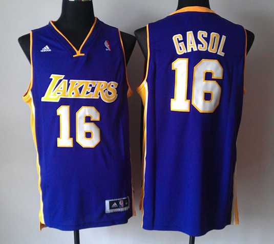 Los Angeles Lakers #16 Pau Gasol purple Jerseys,We sell and wholesale Los Angeles Lakers #16 Pau Gasol purple Jerseys on line form chian!
