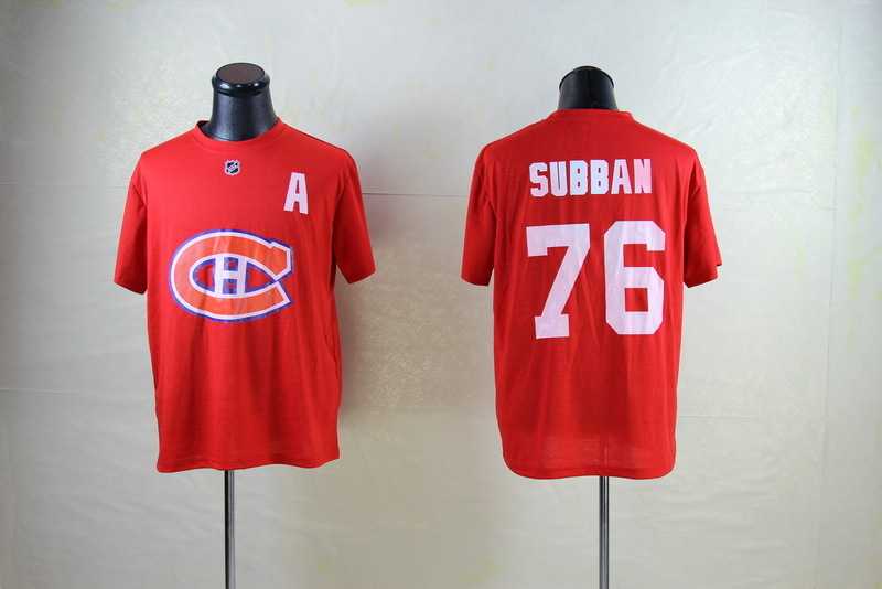 Men Montreal Canadiens #76 P.K Subban Player Name and Number T-Shirt Red,We sell and wholesale Men Montreal Canadiens #76 P.K Subban Player Name and Number T-Shirt Red on line form chian!