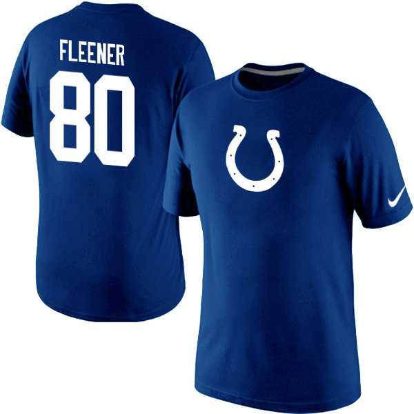 Men Nike Indianapolis Colts 80 Coby Fleener Player Name and Number T-Shirt Royal Blue,We sell and wholesale Men Nike Indianapolis Colts 80 Coby Fleener Player Name and Number T-Shirt Royal Blue on line form chian!