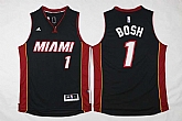 Miami Heat #1 Chris Bosh Revolution 30 Swingman Black NBA Jerseys,baseball caps,new era cap wholesale,wholesale hats