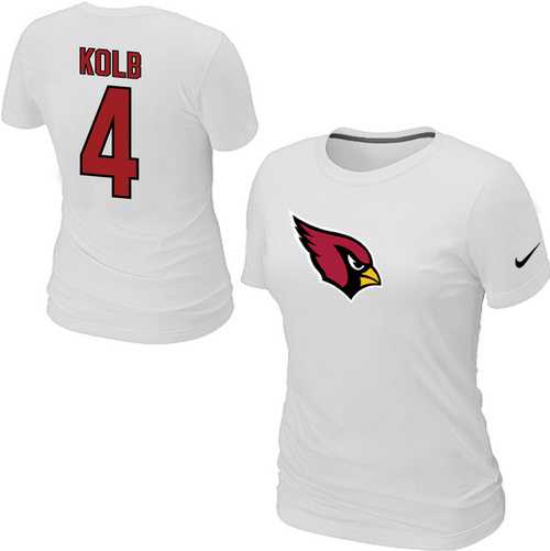 Womens Nike Arizona Cardinals #4 Kolb Name x26 Number White T-Shirt,We sell and wholesale Womens Nike Arizona Cardinals #4 Kolb Name x26 Number White T-Shirt on line form chian!