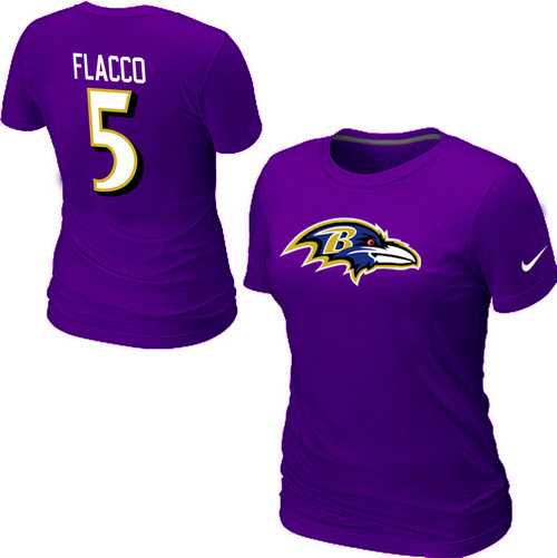 Womens Nike Baltimore Ravens #5 Flacco Name x26 Number Purple T-Shirt,We sell and wholesale Womens Nike Baltimore Ravens #5 Flacco Name x26 Number Purple T-Shirt on line form chian!