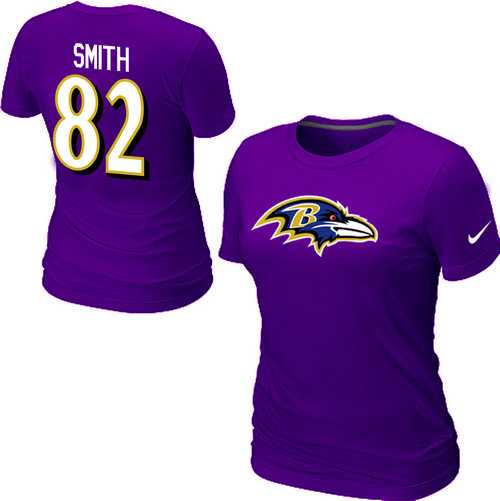 Womens Nike Baltimore Ravens #82 Smith Name x26 Number Purple T-Shirt,We sell and wholesale Womens Nike Baltimore Ravens #82 Smith Name x26 Number Purple T-Shirt on line form chian!