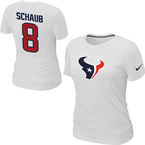 Womens Nike Houston Texans #8 schaub Name x26 Number White T-Shirt,We sell and wholesale Womens Nike Houston Texans #8 schaub Name x26 Number White T-Shirt on line form chian!