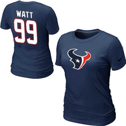 Womens Nike Houston Texans #99 Watt Name x26 Number D.Blue T-Shirt,We sell and wholesale Womens Nike Houston Texans #99 Watt Name x26 Number D.Blue T-Shirt on line form chian!