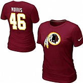 Womens Nike Washington Redskins #46 Alfred Morris Name x26 Number Red T-Shirt,baseball caps,new era cap wholesale,wholesale hats