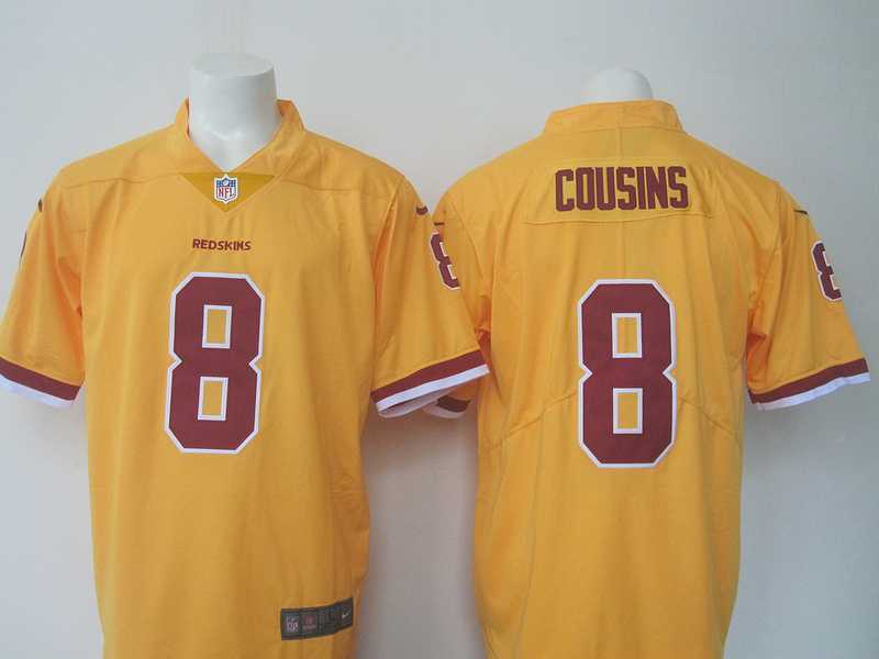 Nike Limited Washington Redskins #8 Kirk Cousins Yellow Men's 2016 Rush Stitched NFL Jersey,We sell and wholesale Nike Limited Washington Redskins #8 Kirk Cousins Yellow Men's 2016 Rush Stitched NFL Jersey on line form chian!