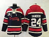 Atlanta Braves #24 Deion Sanders Navy Blue Stitched MLB Hoodie,baseball caps,new era cap wholesale,wholesale hats