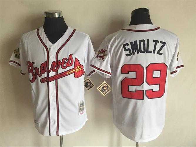 Atlanta Braves #29 John Smoltz White New Cool Base Stitched Baseball Jersey,We sell and wholesale Atlanta Braves #29 John Smoltz White New Cool Base Stitched Baseball Jersey on line form chian!