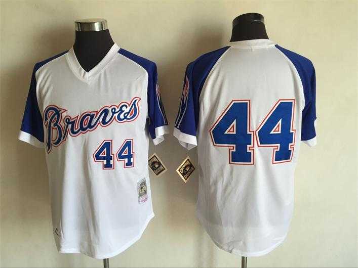 Atlanta Braves #44 Hank Aaron Mitchell And Ness White Stitched Jersey,We sell and wholesale Atlanta Braves #44 Hank Aaron Mitchell And Ness White Stitched Jersey on line form chian!