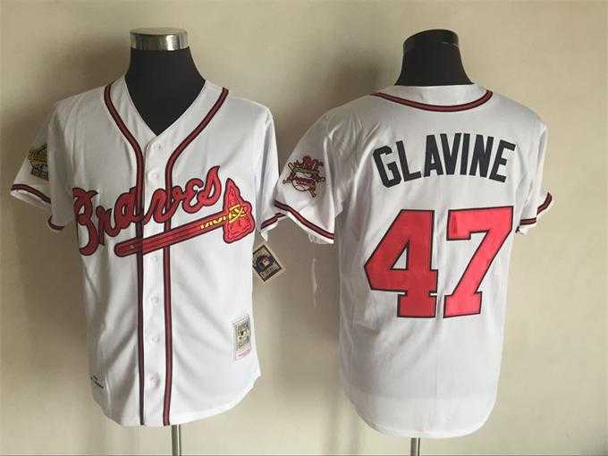 Atlanta Braves #47 Glavine Mitchell And Ness White Throwback Stitched Baseball Jersey,We sell and wholesale Atlanta Braves #47 Glavine Mitchell And Ness White Throwback Stitched Baseball Jersey on line form chian!
