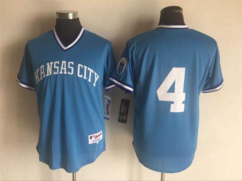 Kansas City Royals #4 Alex Gordon (No Name) Mitchell And Ness Blue Stitched Pullover Jersey,We sell and wholesale Kansas City Royals #4 Alex Gordon (No Name) Mitchell And Ness Blue Stitched Pullover Jersey on line form chian!