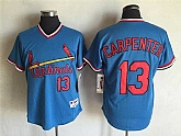 St. Louis Cardinals #13 Matt Carpenter Mitchell And Ness Blue Stitched Pullover MLB Jersey,baseball caps,new era cap wholesale,wholesale hats