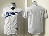 Youth Los Angeles Dodgers Customized White New Cool Base Stitched Baseball Jersey