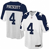 Youth Nike Dallas Cowboys #4 Dak Prescott White Thanksgiving Stitched Game Jersey,baseball caps,new era cap wholesale,wholesale hats