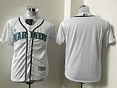 Youth Seattle Mariners Customized White New Cool Base Stitched Baseball Jersey,baseball caps,new era cap wholesale,wholesale hats