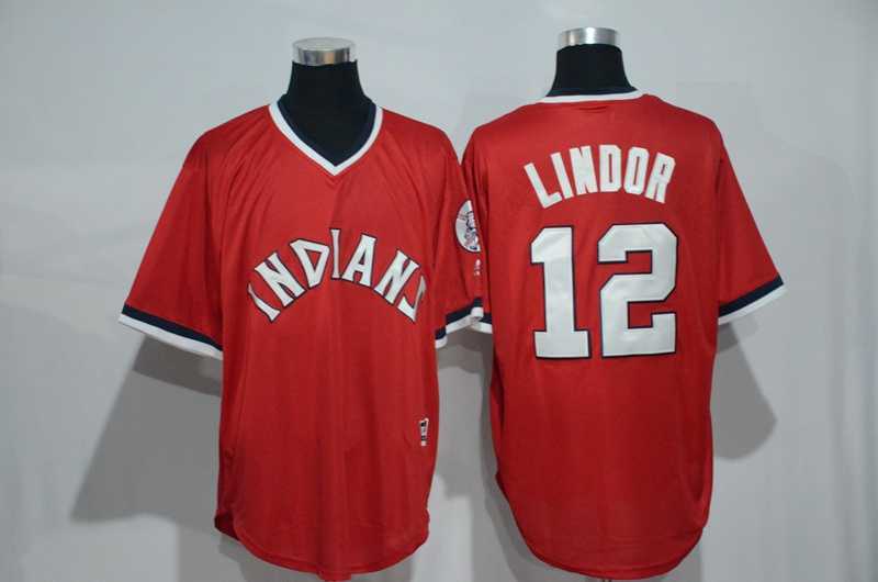Cleveland Indians #12 Francisco Lindor Mitchell And Ness Red Stitched Pullover Jersey,We sell and wholesale Cleveland Indians #12 Francisco Lindor Mitchell And Ness Red Stitched Pullover Jersey on line form chian!