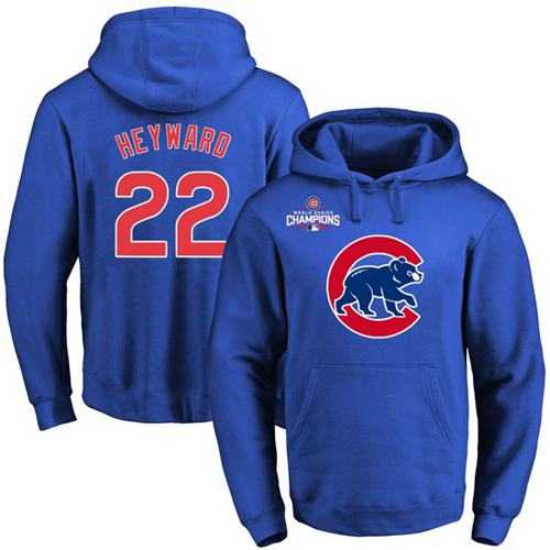 Glued Chicago Cubs #22 Jason Heyward Blue 2016 World Series Champions Primary Logo Pullover MLB Hoodie,We sell and wholesale Glued Chicago Cubs #22 Jason Heyward Blue 2016 World Series Champions Primary Logo Pullover MLB Hoodie on line form chian!