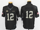 Nike Green Bay Packers #12 Aaron Rodgers Anthracite Salute To Service Men's Stitched Limited Jersey,baseball caps,new era cap wholesale,wholesale hats