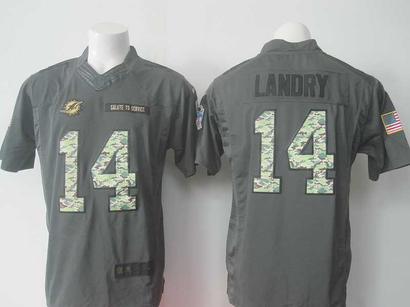 Nike Miami Dolphins #14 Jarvis Landry Anthracite Salute To Service Men's Stitched Limited Jersey,We sell and wholesale Nike Miami Dolphins #14 Jarvis Landry Anthracite Salute To Service Men's Stitched Limited Jersey on line form chian!