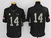 Nike Minnesota Vikings #14 Stefon Diggs Anthracite Salute To Service Men's Stitched Limited Jersey,baseball caps,new era cap wholesale,wholesale hats