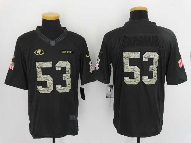 Nike San Francisco 49ers #53 NaVorro Bowman Anthracite Salute To Service Men's Stitched Limited Jersey,We sell and wholesale Nike San Francisco 49ers #53 NaVorro Bowman Anthracite Salute To Service Men's Stitched Limited Jersey on line form chian!