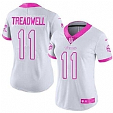 Glued Women Nike Minnesota Vikings #11 Laquon Treadwell White Pink Rush Limited Jersey,baseball caps,new era cap wholesale,wholesale hats
