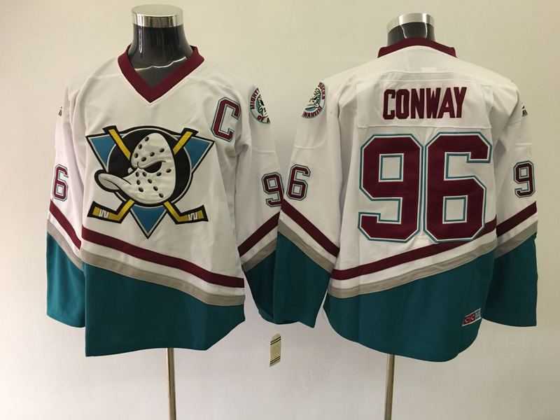 Anaheim Ducks #96 Conway White CCM Throwback Stitched NHL Jersey,We sell and wholesale Anaheim Ducks #96 Conway White CCM Throwback Stitched NHL Jersey on line form chian!