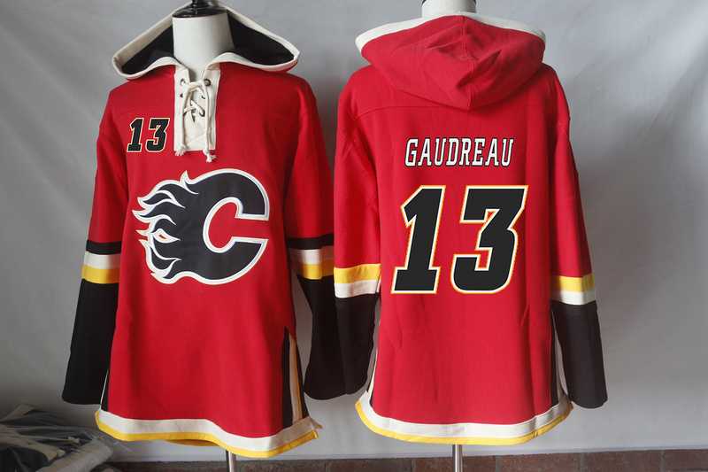 Calgary Flames #13 Johnny Gaudreau Red Stitched NHL Pullover Hoodie,We sell and wholesale Calgary Flames #13 Johnny Gaudreau Red Stitched NHL Pullover Hoodie on line form chian!