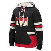 Customized Men's Ottawa Senators Any Name & Number Black-Red Stitched Hoodie,baseball caps,new era cap wholesale,wholesale hats