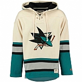 Customized Men's San Jose Sharks Any Name & Number Cream Stitched NHL Hoodie,baseball caps,new era cap wholesale,wholesale hats