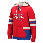 Customized Men's Washington Capitals Any Name & Number Red CCM Throwback Stitched NHL Hoodie,baseball caps,new era cap wholesale,wholesale hats