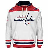 Customized Men's Washington Capitals Any Name & Number White CCM Throwback Stitched NHL Hoodie