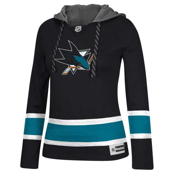 Customized Women San Jose Sharks Any Name & Number Black Stitched Hockey Hoodie,We sell and wholesale Customized Women San Jose Sharks Any Name & Number Black Stitched Hockey Hoodie on line form chian!