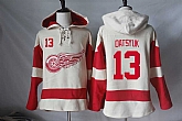 Detroit Red Wings #13 Pavel Datsyuk Cream Stitched NHL Pullover Hoodie,baseball caps,new era cap wholesale,wholesale hats