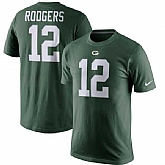 MEN'S GREEN BAY PACKERS #12 AARON RODGERS NIKE GREEN PLAYER PRIDE NAME & NUMBER T-SHIRT,baseball caps,new era cap wholesale,wholesale hats