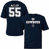 MENS DALLAS COWBOYS #55 ROLANDO MCCLAIN NAVY BLUE NAME x26 NUMBER T-SHIRT,baseball caps,new era cap wholesale,wholesale hats