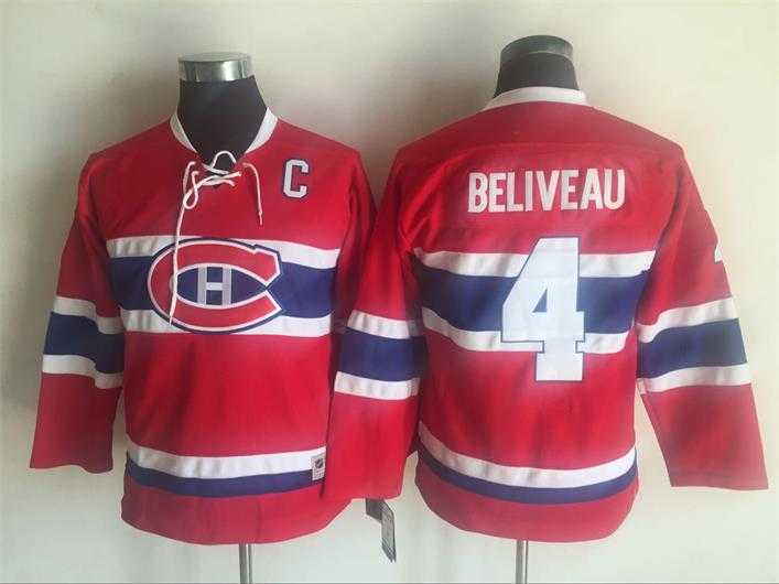 Montreal Canadiens #4 Jean Beliveau Red Stitched NHL Jersey,We sell and wholesale Montreal Canadiens #4 Jean Beliveau Red Stitched NHL Jersey on line form chian!