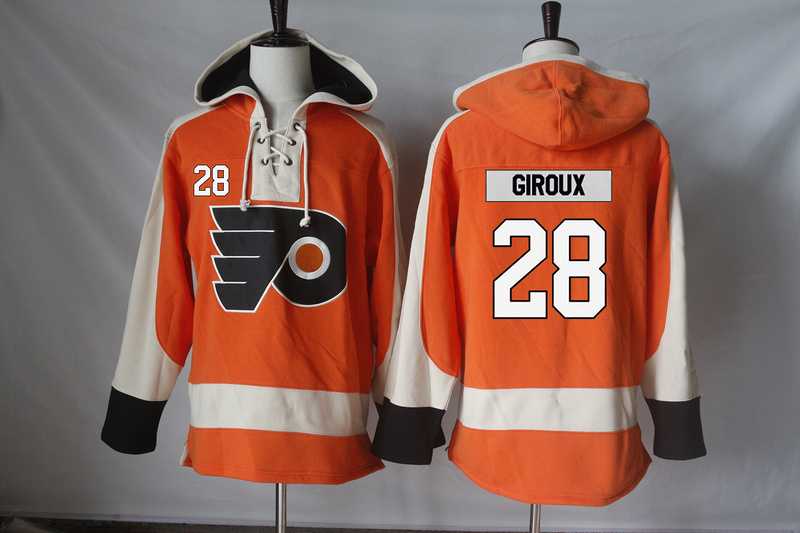 Philadelphia Flyers #28 Claude Giroux Orange Stitched NHL Pullover Hoodie,We sell and wholesale Philadelphia Flyers #28 Claude Giroux Orange Stitched NHL Pullover Hoodie on line form chian!