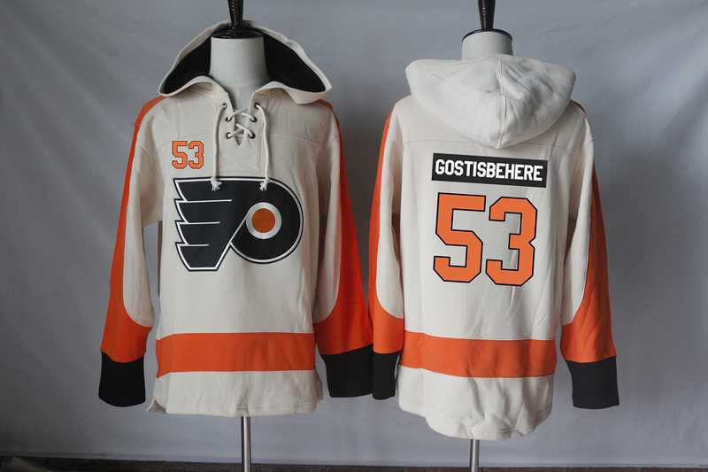 Philadelphia Flyers #53 Shayne Gostisbehere Cream Stitched NHL Pullover Hoodie,We sell and wholesale Philadelphia Flyers #53 Shayne Gostisbehere Cream Stitched NHL Pullover Hoodie on line form chian!
