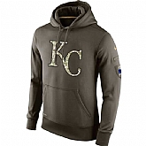 Printed Men's Kansas City Royals Salute To Service Green Nike Baseball Pullover Hoodie WanKe,baseball caps,new era cap wholesale,wholesale hats