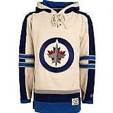 Winnipeg Jets Blank (No Name & Number) Cream Stitched NHL Hoodie WanKe