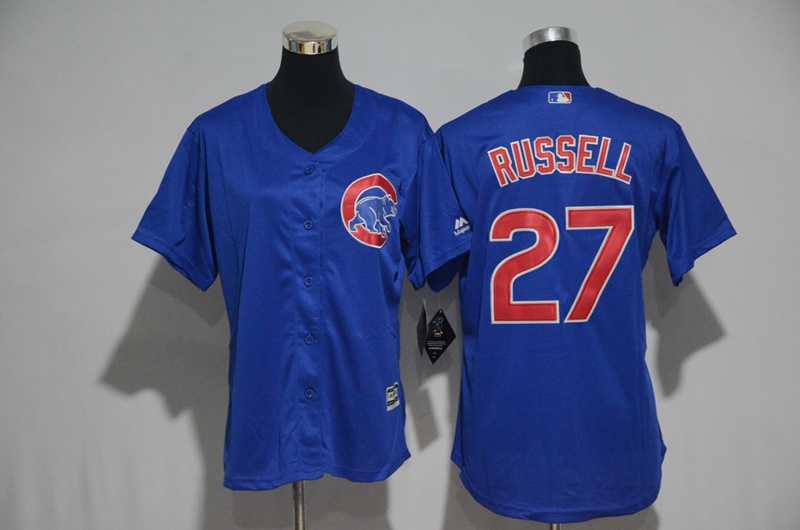 Women Chicago Cubs #27 Addison Russell Blue New Cool Base Stitched Jersey,We sell and wholesale Women Chicago Cubs #27 Addison Russell Blue New Cool Base Stitched Jersey on line form chian!