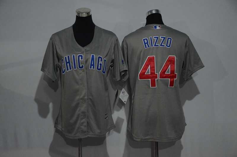 Women Chicago Cubs #44 Anthony Rizzo Gray New Cool Base Stitched Jersey,We sell and wholesale Women Chicago Cubs #44 Anthony Rizzo Gray New Cool Base Stitched Jersey on line form chian!