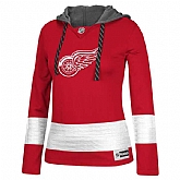 Women Detroit Red Wings Blank (No Name & Number) Red Stitched NHL Pullover Hoodie WanKe,baseball caps,new era cap wholesale,wholesale hats