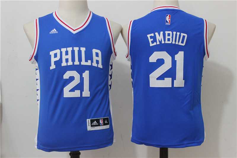 Youth Philadelphia 76ers #21 Embiid Blue Swingman Stitched NBA Jersey,We sell and wholesale Youth Philadelphia 76ers #21 Embiid Blue Swingman Stitched NBA Jersey on line form chian!